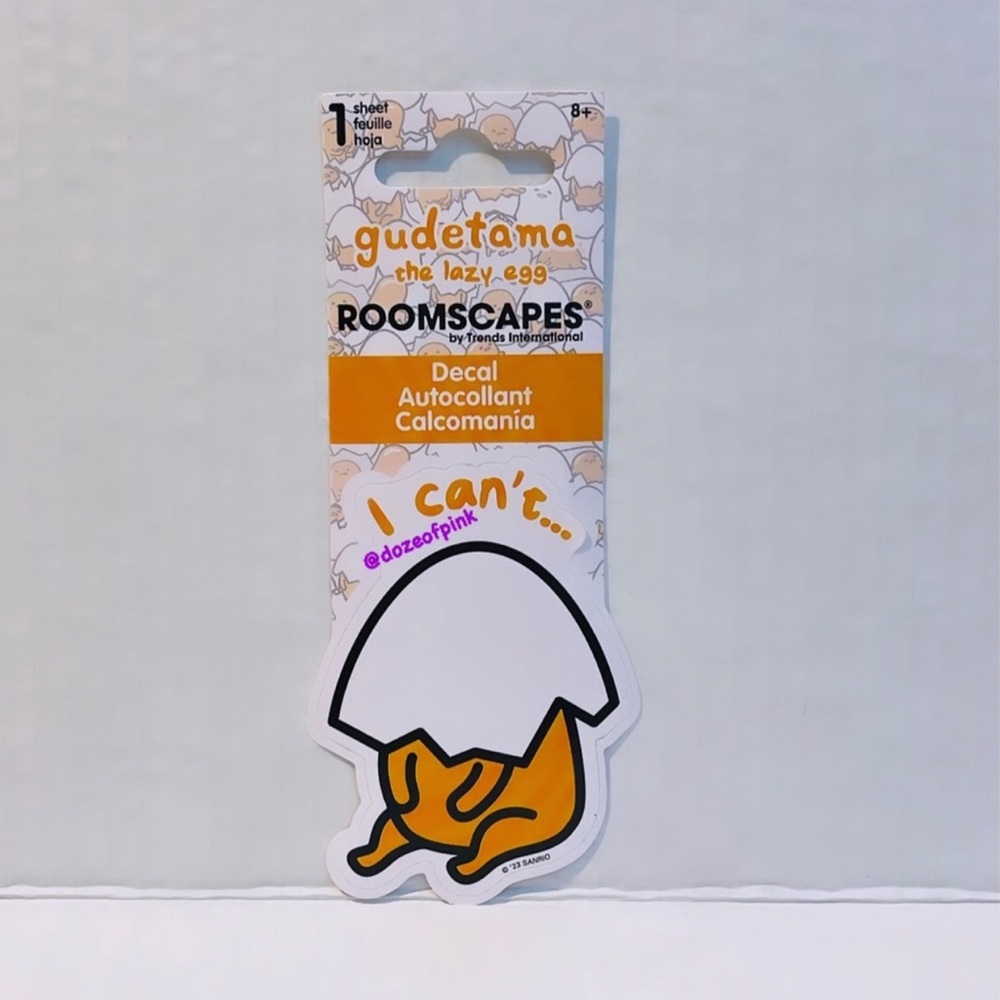 Gudetama I can’t Rooms-capes Sticker / Decal
